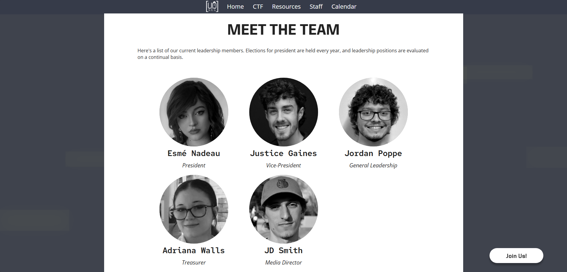 Staff Page