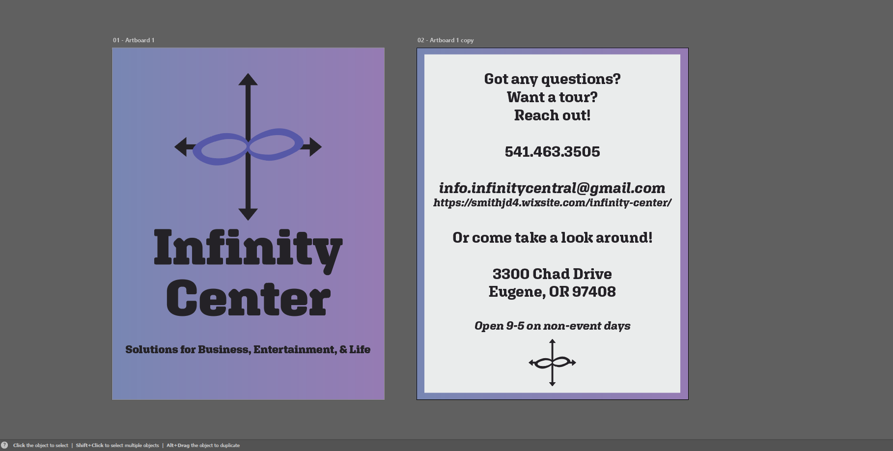 Infinity Center Flyers